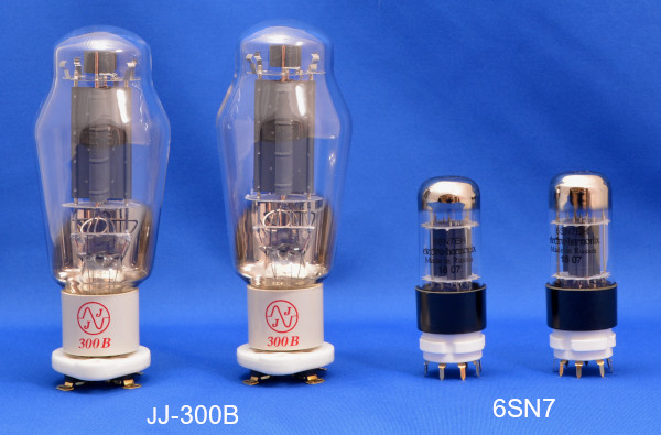 SK-300-Jに使用されている真空管、300Bと6SN7の画像